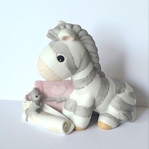 Vintage Precious Moments Zebra Mouse Friendship Collectible Porcelain Figurine